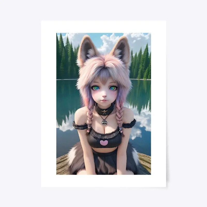 Cute Anime Wolf Girl 